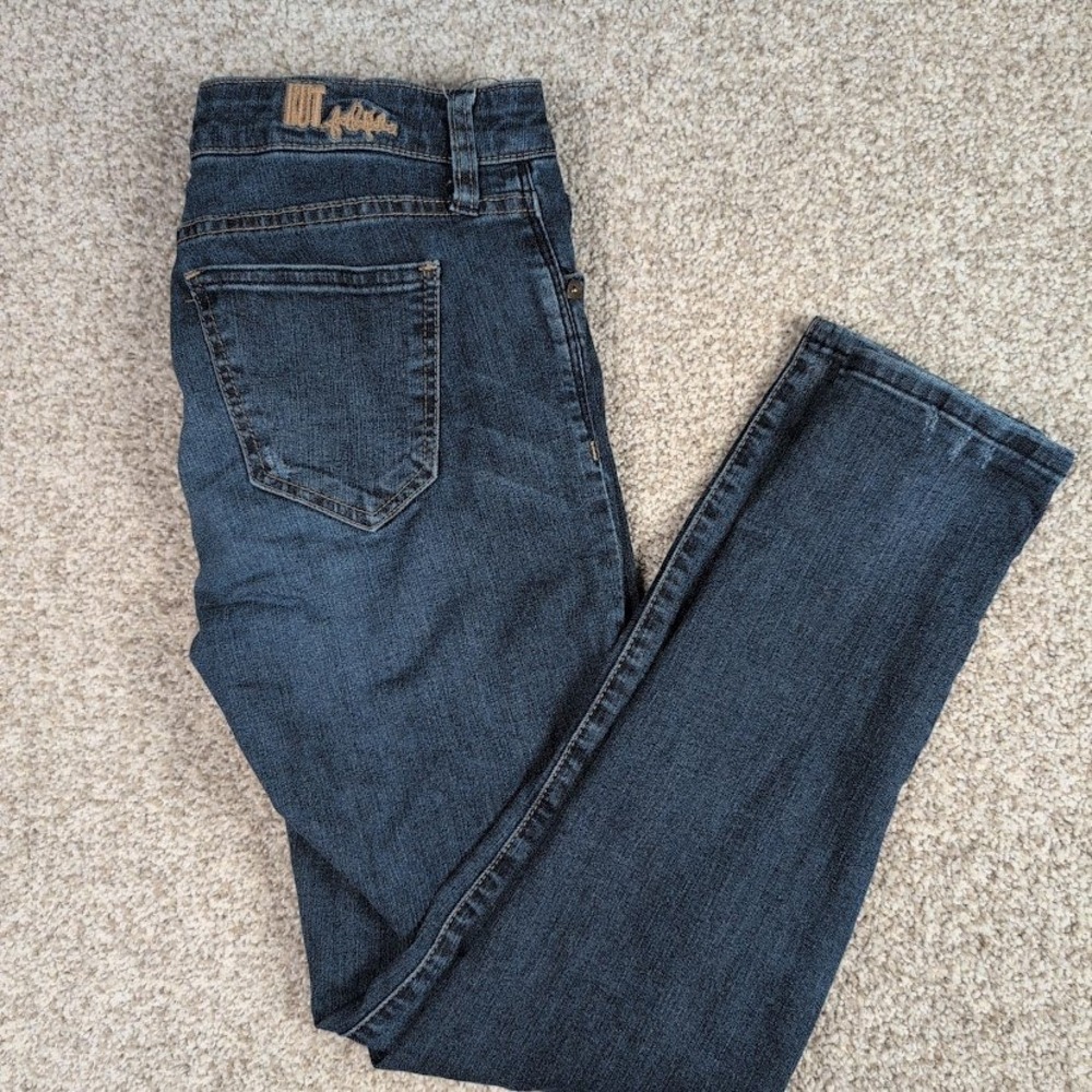 Kut from the Kloth Katy Boyfriend Jeans Dark Wash Blue Denim Size 2 - Picture 2 of 11